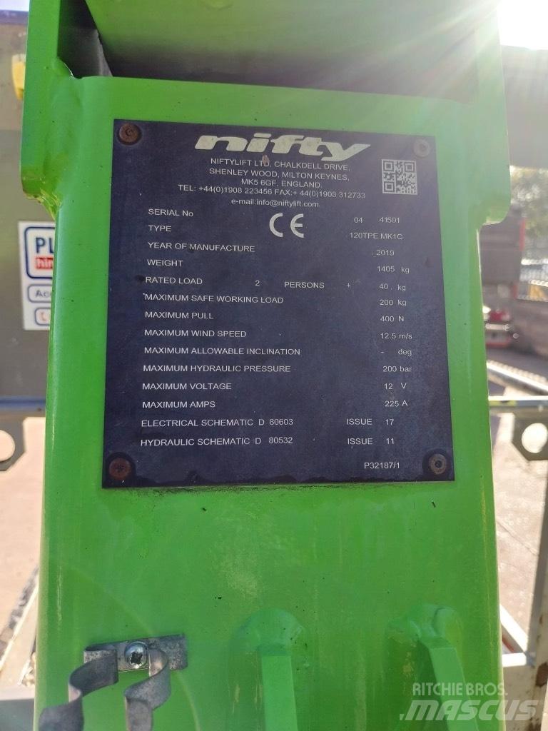 Niftylift 120TPE Remorque nacelle