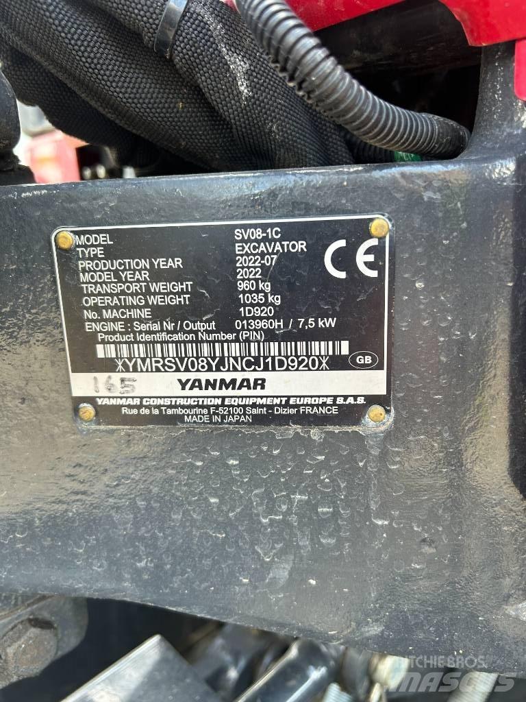 Yanmar SV08-1C Mini pelle < 7t