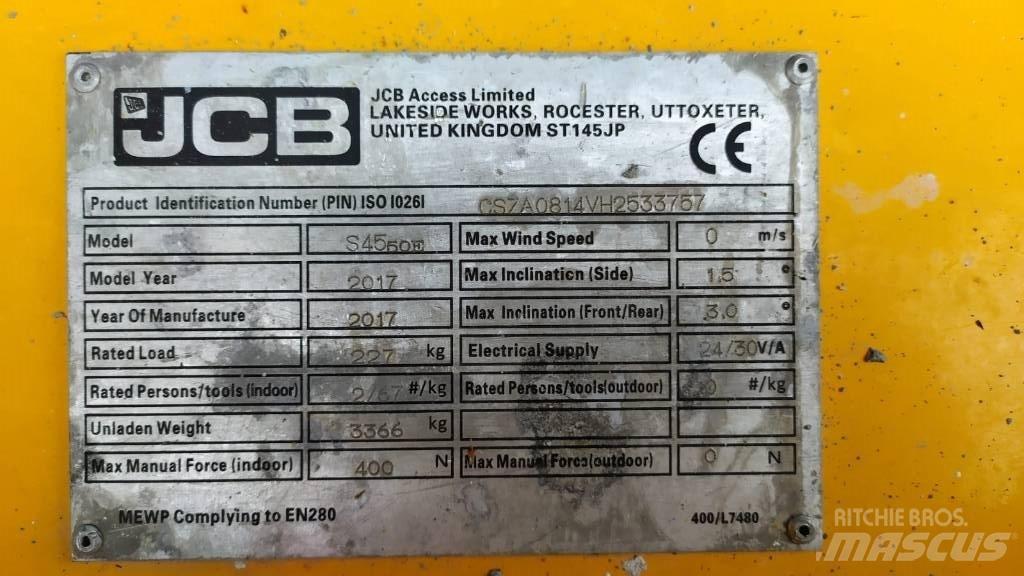 JCB S4550E Nacelle ciseaux
