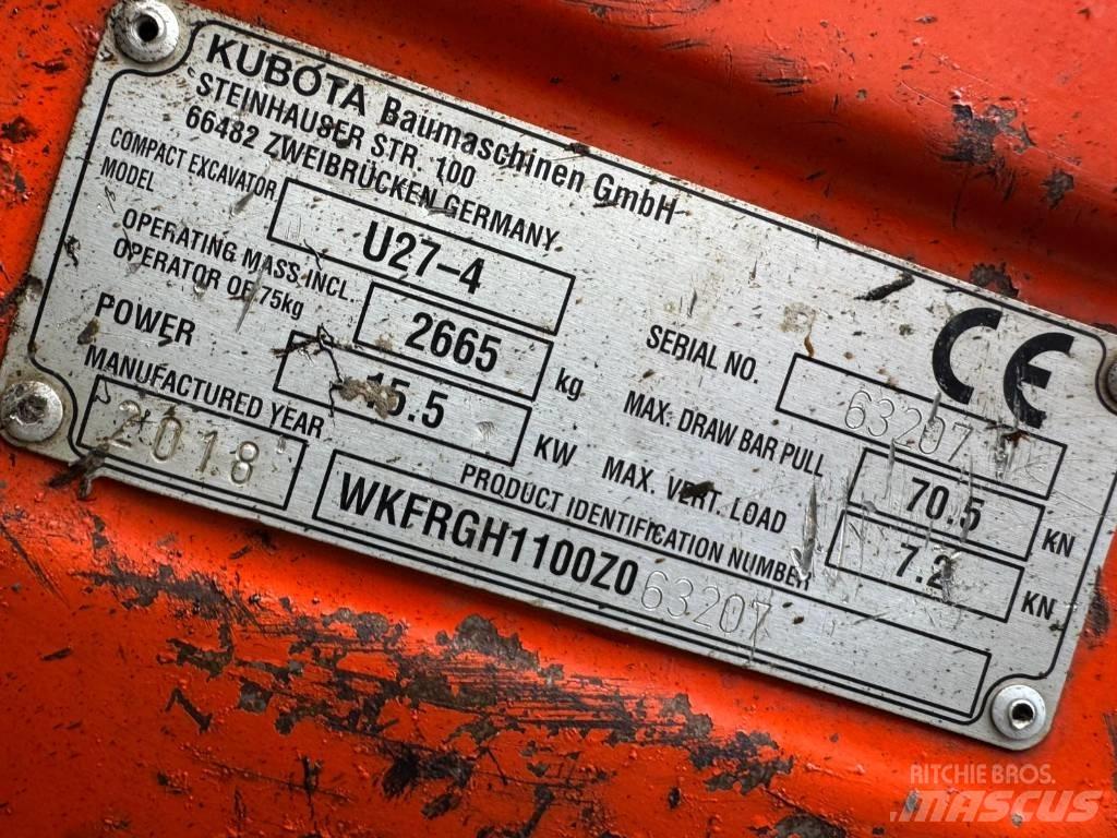 Kubota U 27-4 Mini pelle < 7t