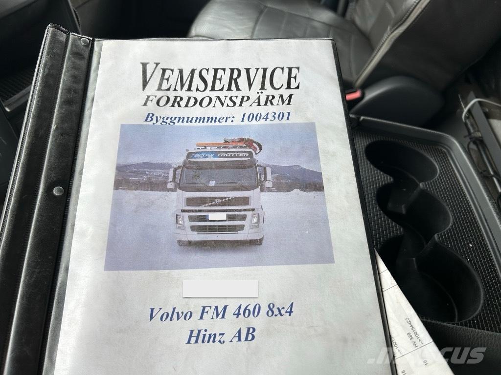 Volvo FM 460 Camion plateau ridelle avec grue