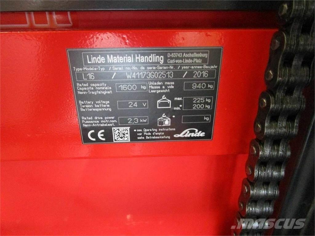 Linde L16I Gerbeur accompagnant