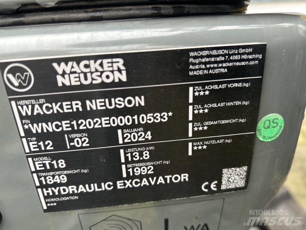 Wacker Neuson ET18 Pelle sur chenilles