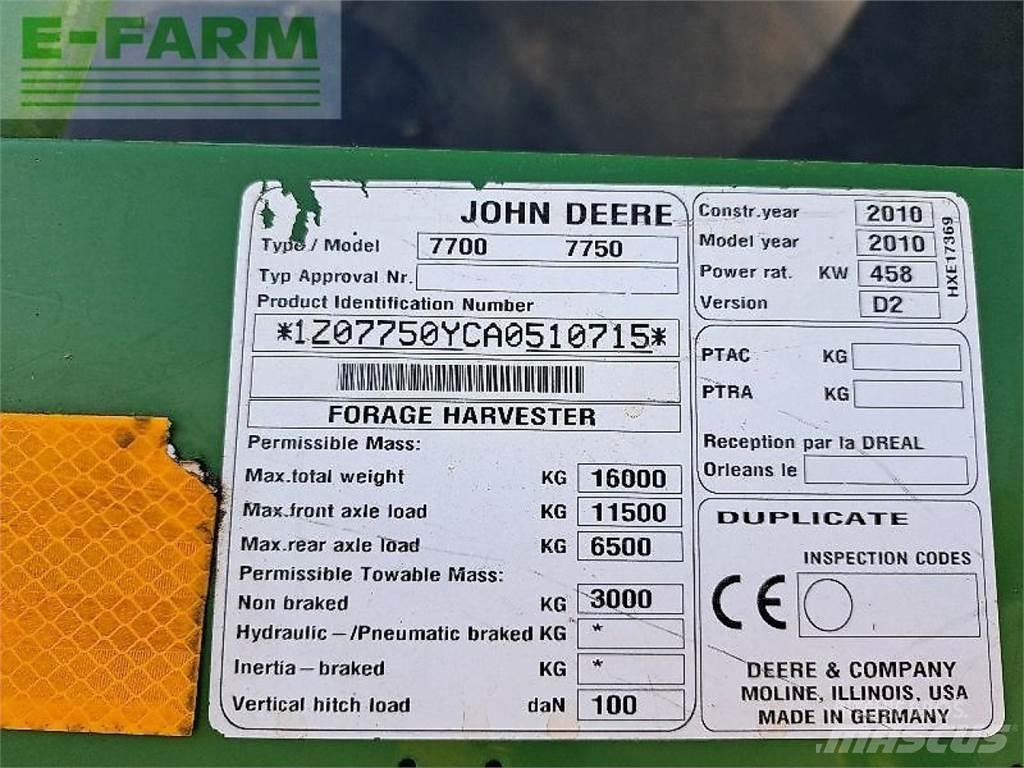 John Deere 7750 Ensileuse automotrice