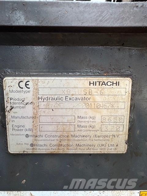 Hitachi ZX 85 USB-6 Mini pelle 7t-12t