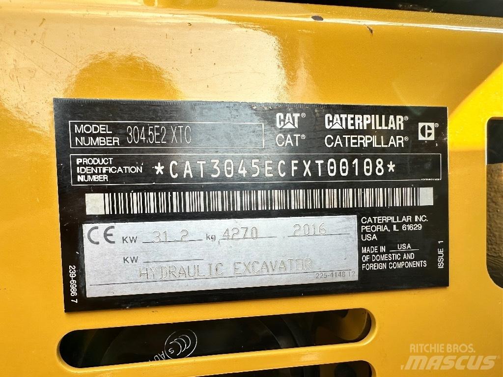 CAT 304.5 E2 XTC Mini pelle < 7t