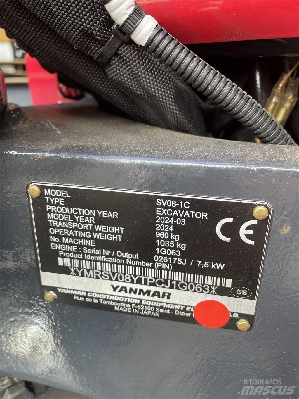 Yanmar SV 08 Mini pelle < 7t