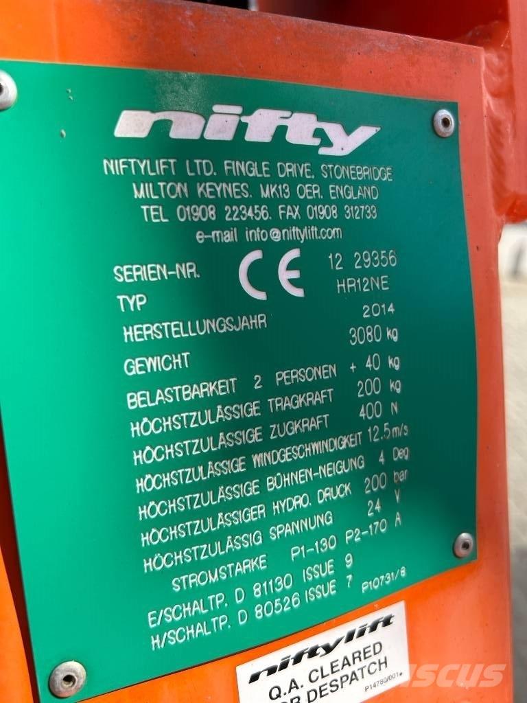 Niftylift HR 12 N E Nacelles articulées