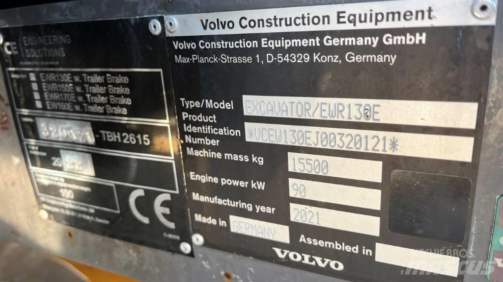 Volvo EWR130E Pelle sur pneus
