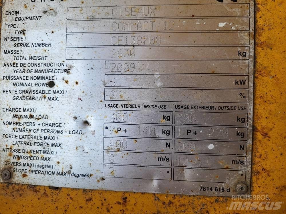 Haulotte Compact 12 Nacelle ciseaux