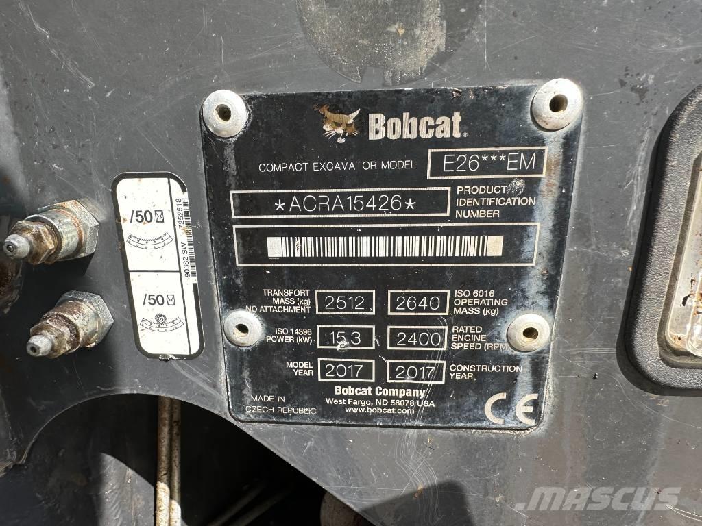 Bobcat E 26 Mini pelle < 7t