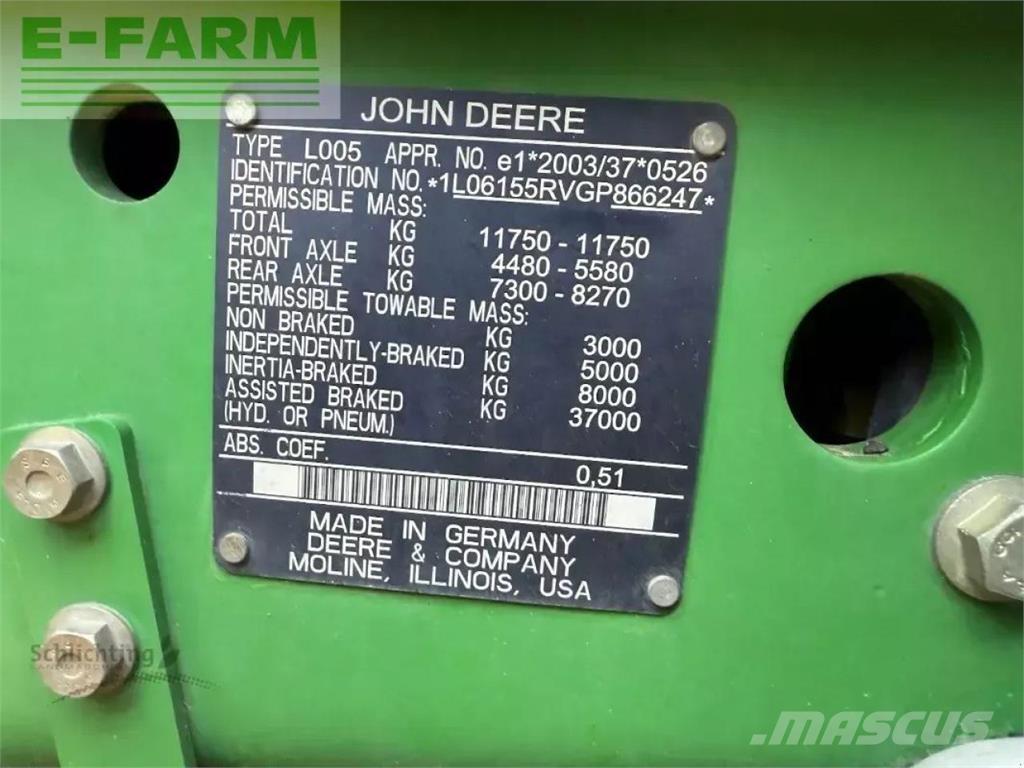 John Deere 6155r Tracteur