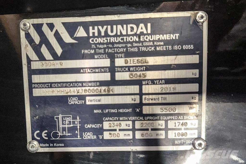 Hyundai 35 DA-9 Chariots diesel