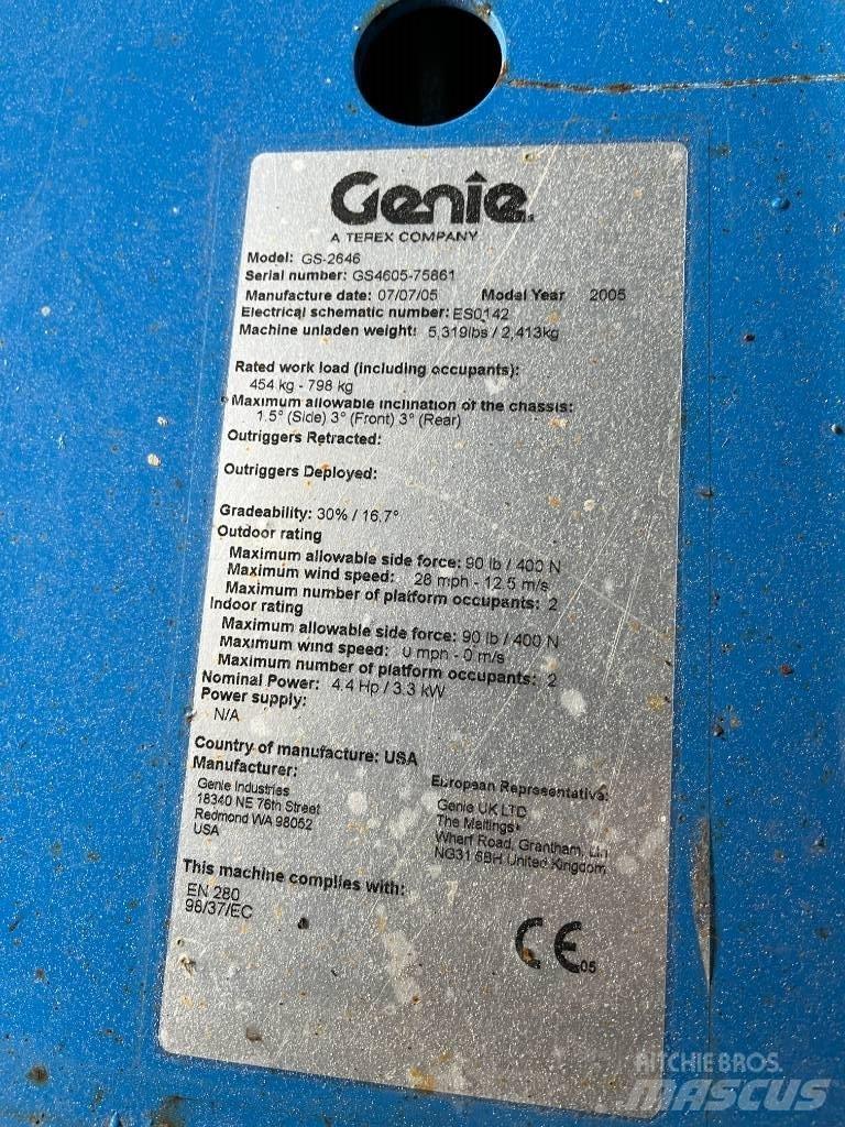 Genie GS 2646 Nacelle ciseaux