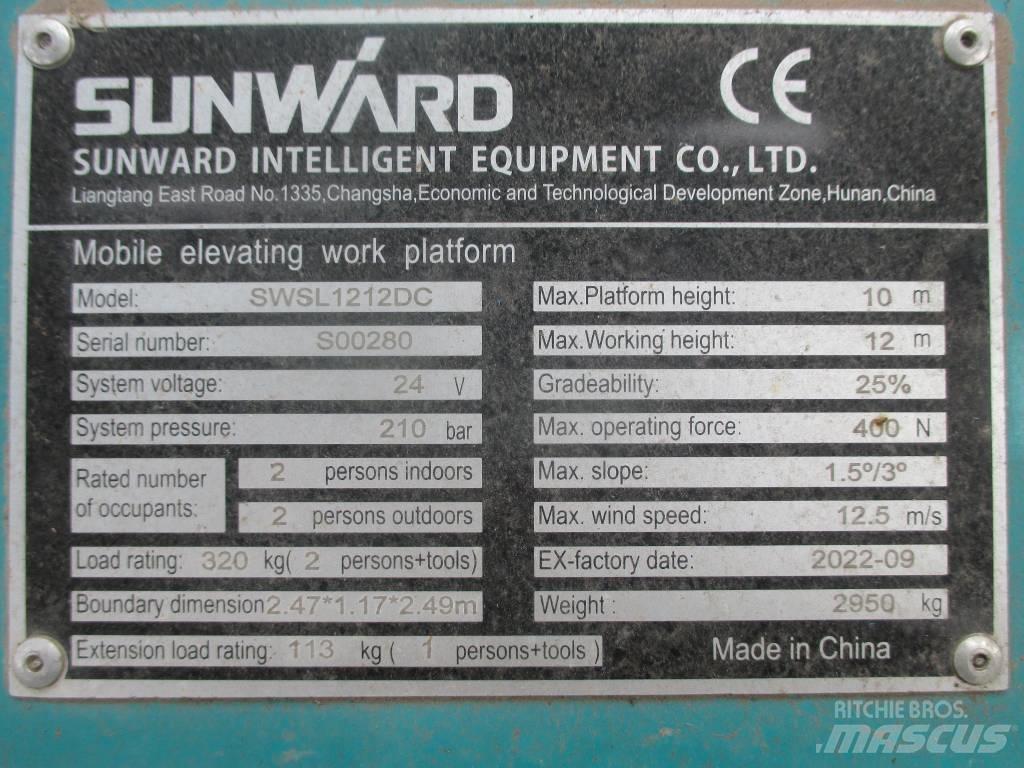 Sunward SWSL 1212 DC Nacelle ciseaux