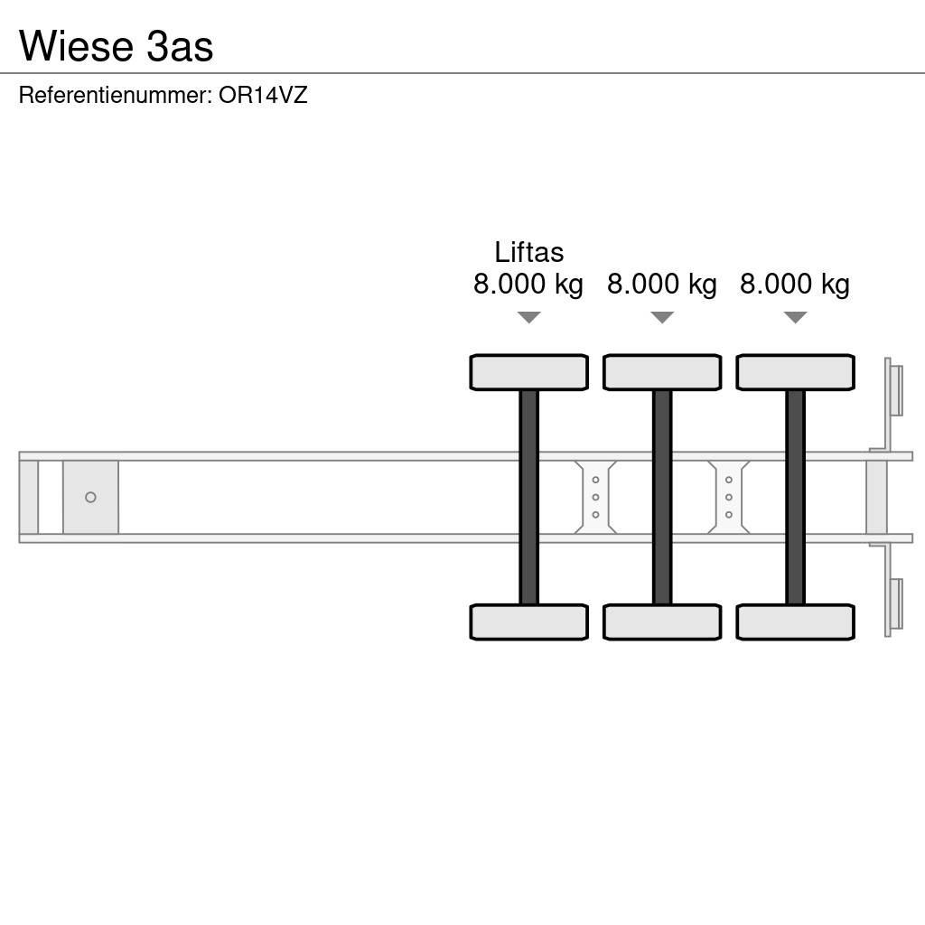 Wiese 3as Semi remorque plateau ridelle