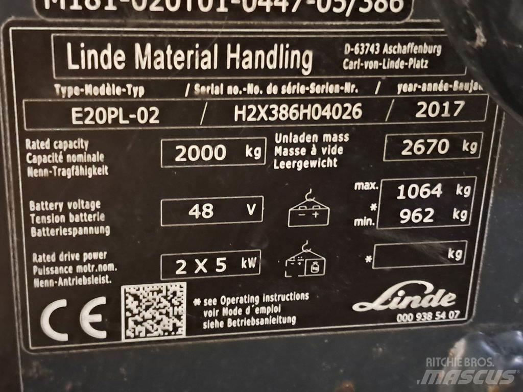Linde E20PL-02 Chariots élévateurs électriques