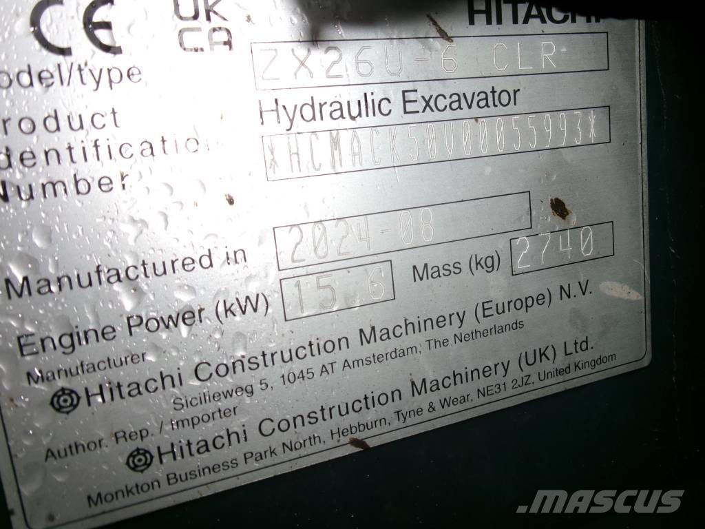 Hitachi Zaxis 26 U Mini pelle < 7t