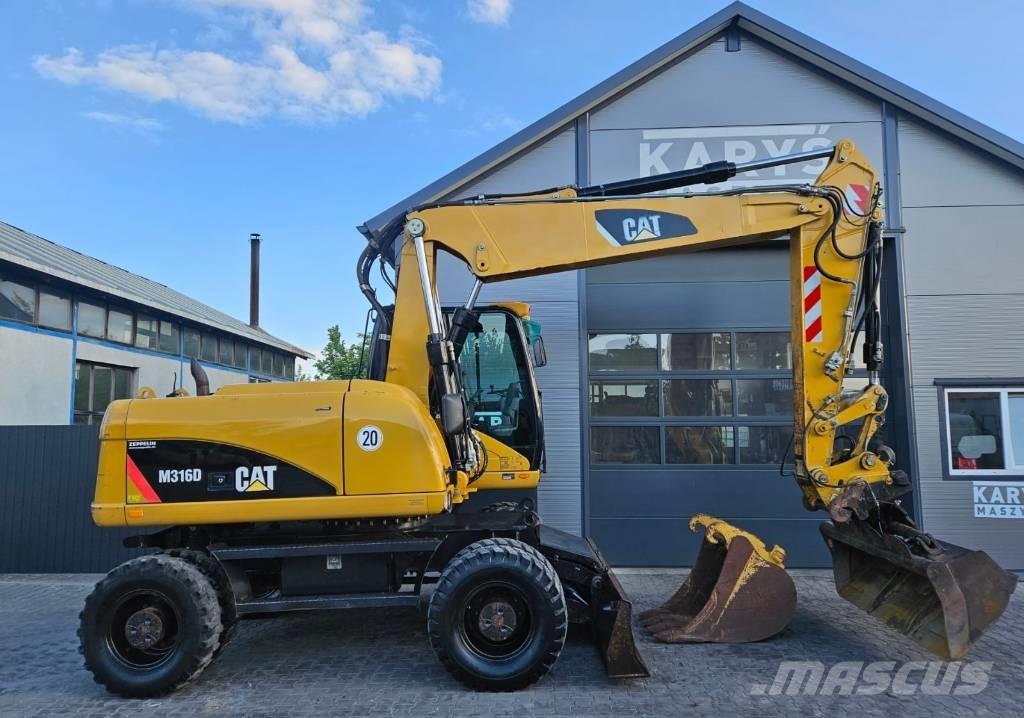 CAT 316D Pelle sur pneus