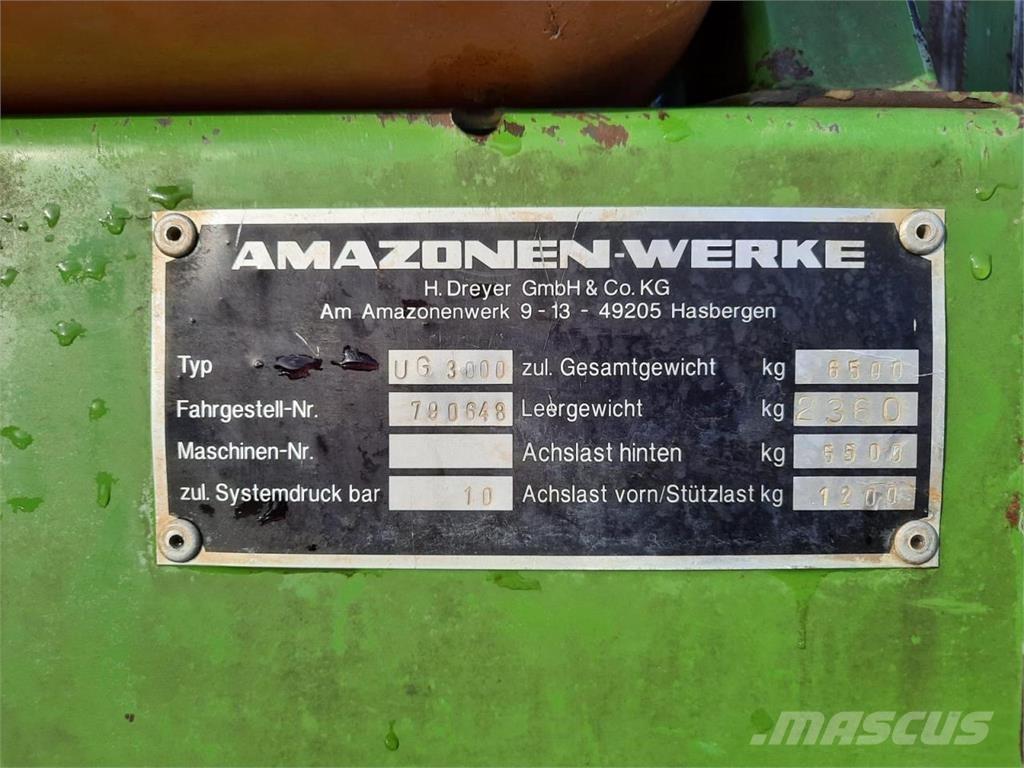 Amazone UG 3000 Pulvérisateurs traînés