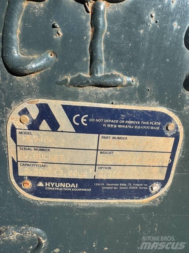 Hyundai HL 940 Chargeuse sur pneus