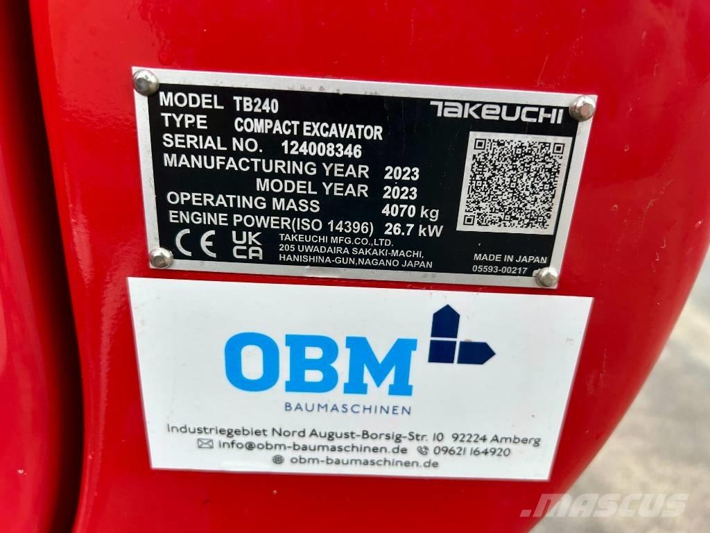 Takeuchi TB 240 Mini pelle < 7t