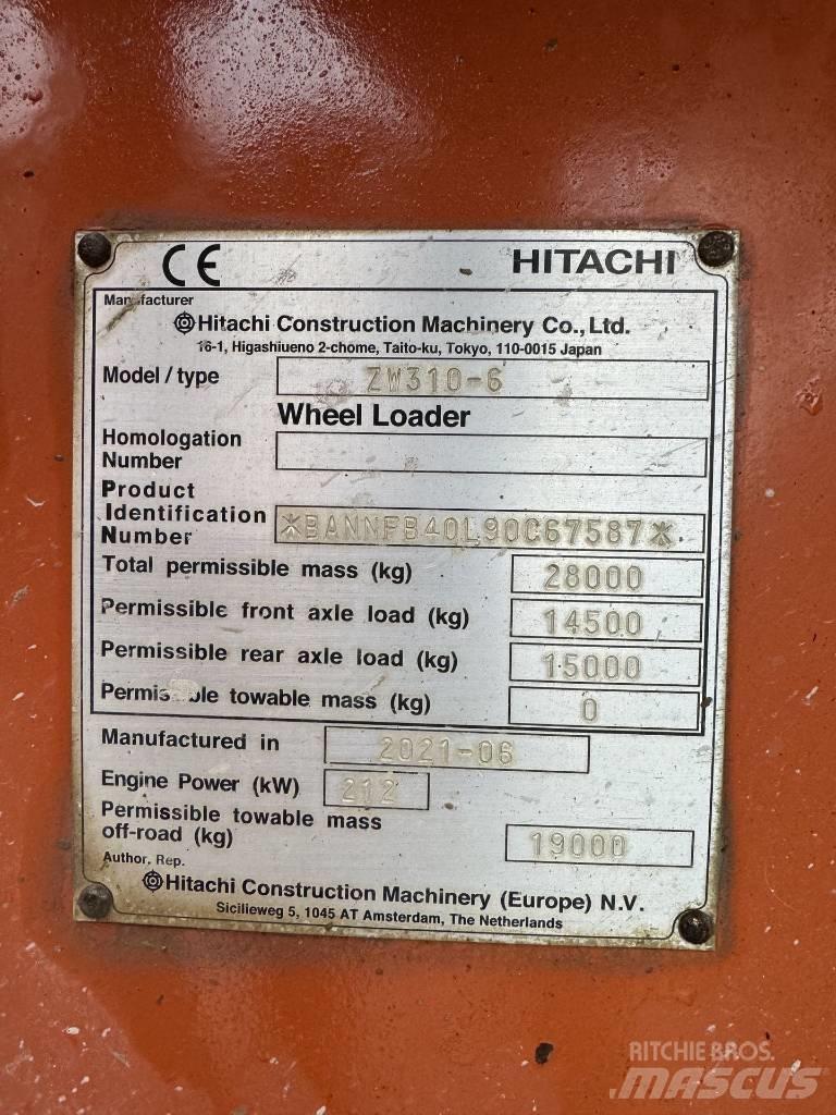 Hitachi ZW 310-6 Chargeuse sur pneus