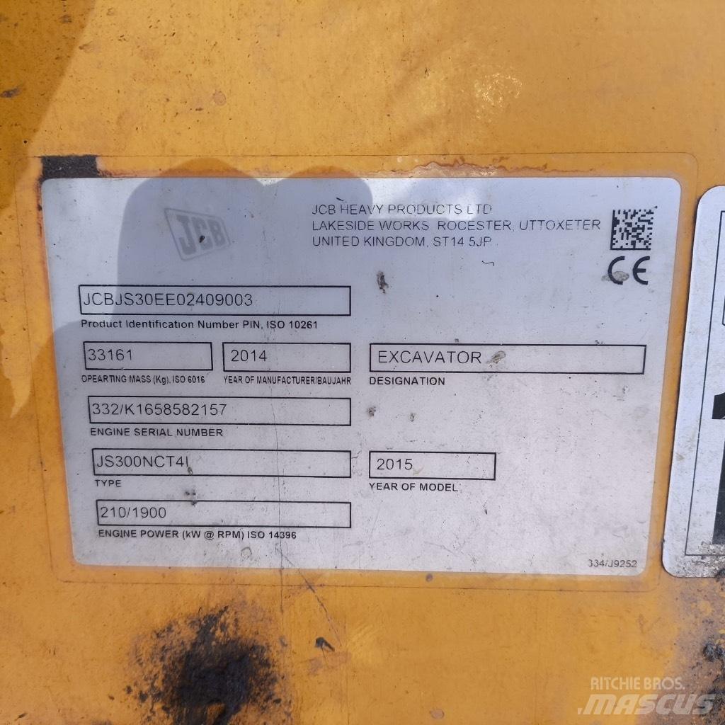 JCB JS300nc Pelle sur chenilles