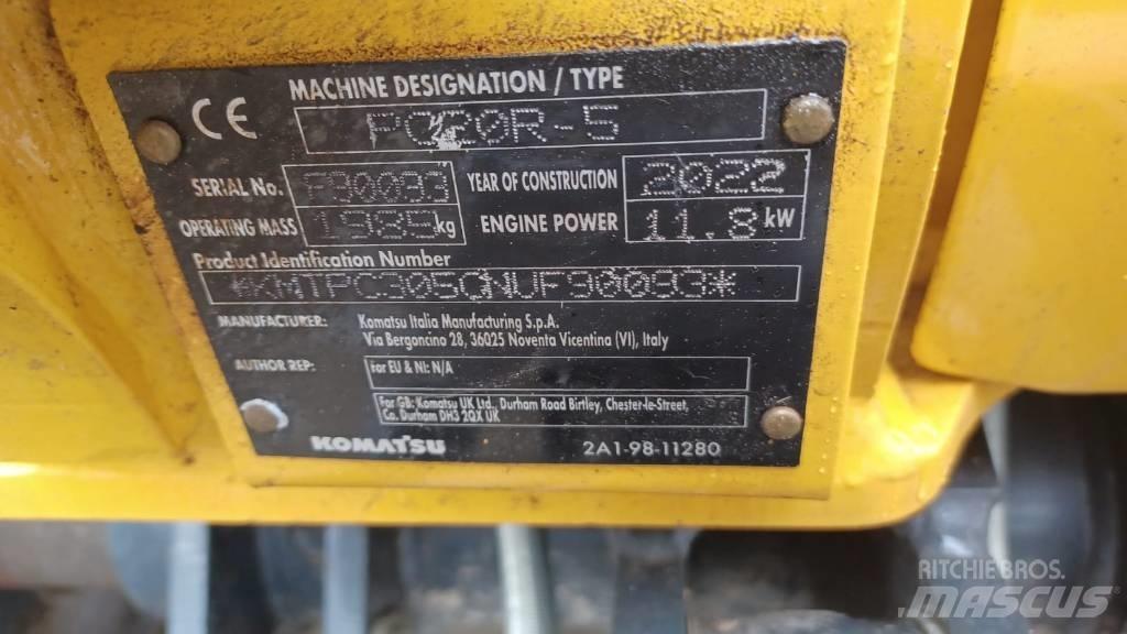 Komatsu PC 20 MR-5 Mini pelle < 7t