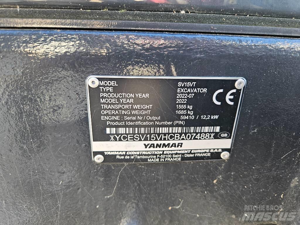 Yanmar SV 15 VT Mini pelle < 7t