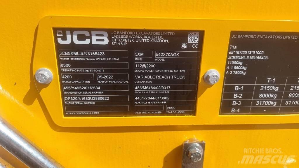 JCB 541-70 Agri Xtra Télescopique agricole