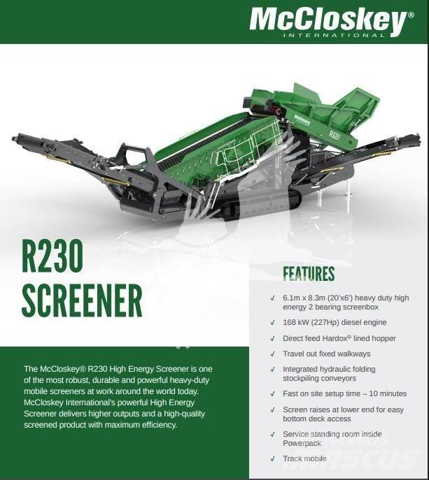 McCloskey R230 Crible