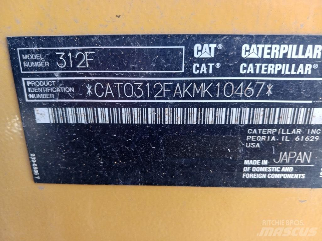 CAT 312 F Pelle sur chenilles
