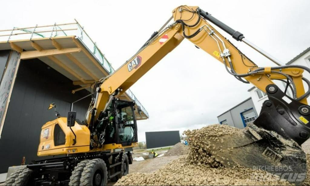 CAT M 317 UTHYRES Pelle sur pneus