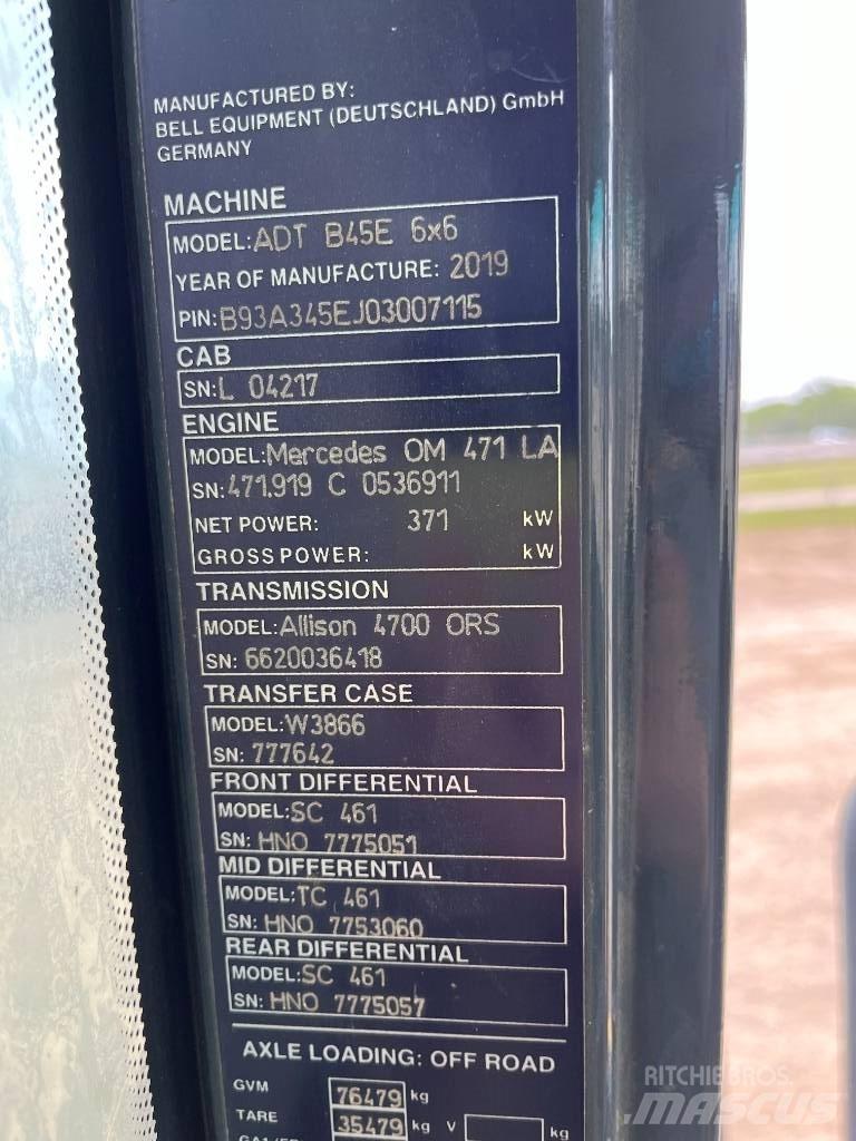 Bell B45E Tombereau articulé
