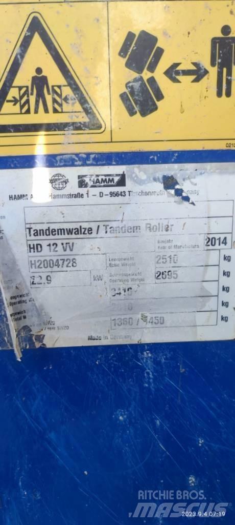 Hamm HD 12 VV Rouleaux tandem