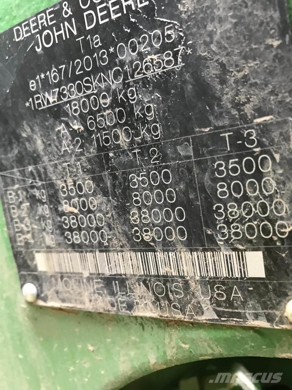 John Deere 7R 330 Tracteur