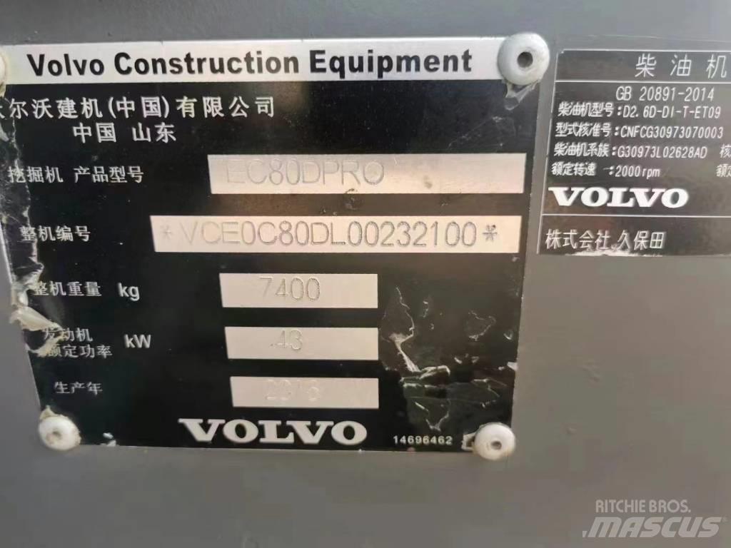 Volvo EC 80D PRO Pelle sur chenilles