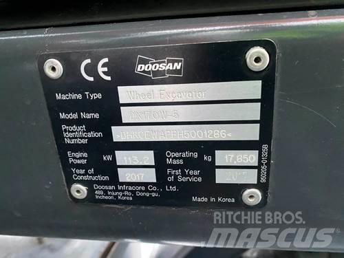 Doosan DX170W-5 Pelle sur pneus