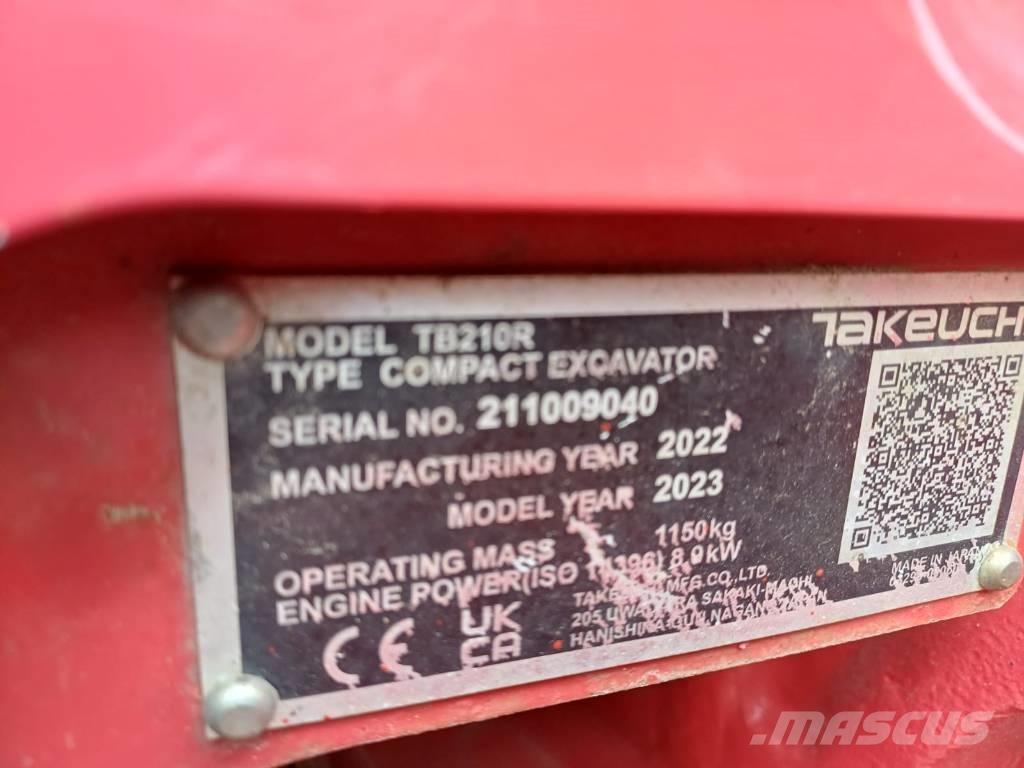 Takeuchi TB 210 R Mini pelle < 7t