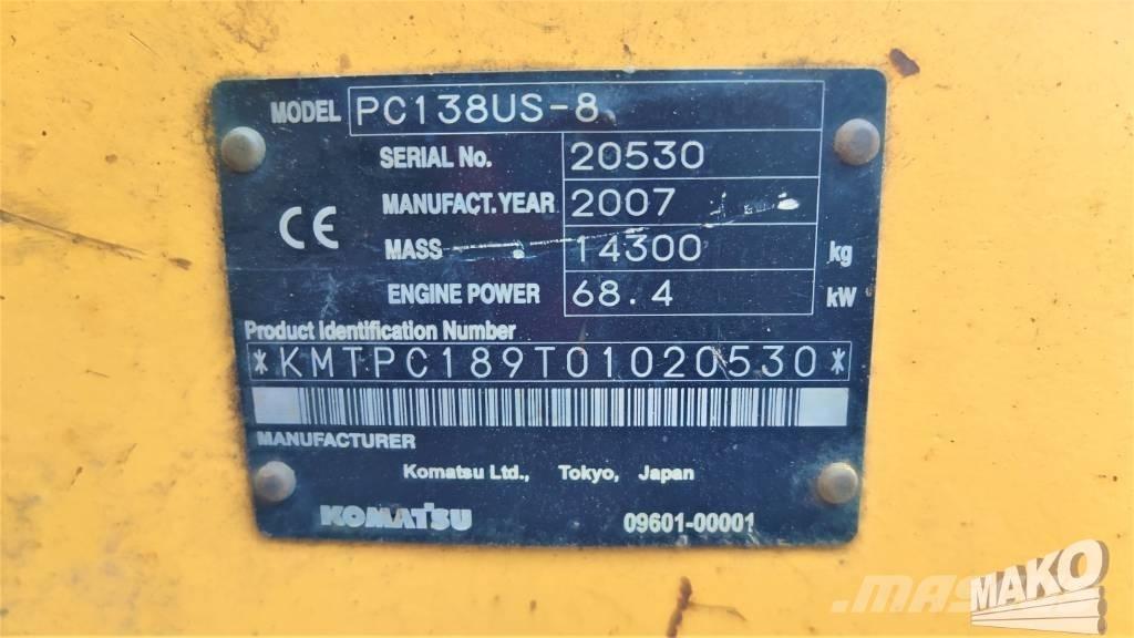 Komatsu PC 138 US-8 Pelle sur chenilles