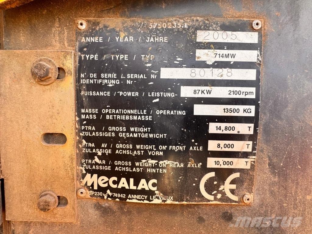 Mecalac 714 MW Pelle sur pneus