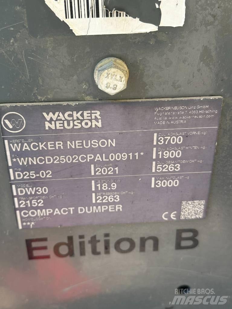 Wacker Neuson DW 30 Mini tombereau