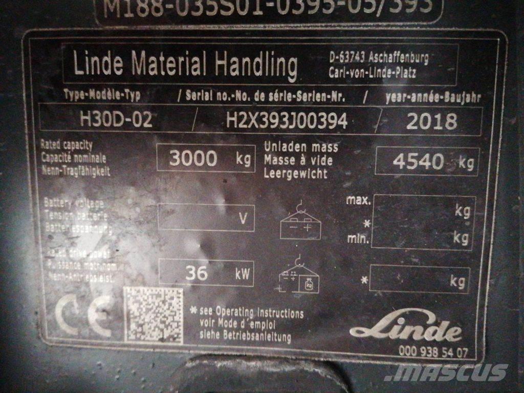 Linde H30D-02 Chariots diesel