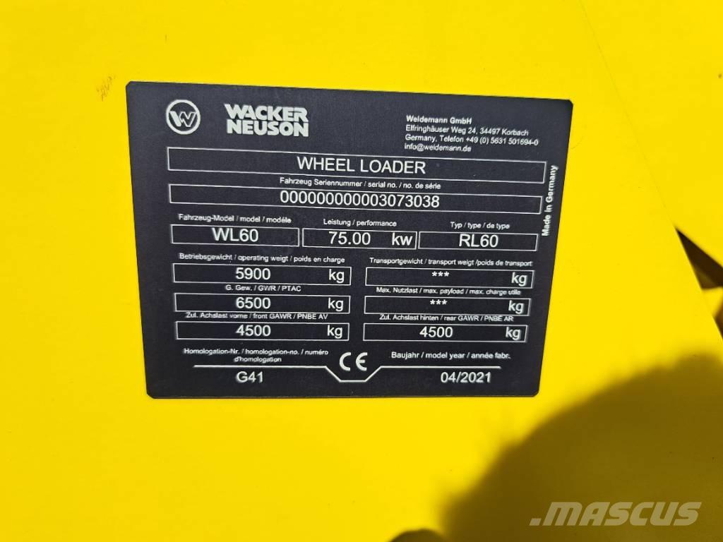 Wacker Neuson WL60 Chargeuse sur pneus