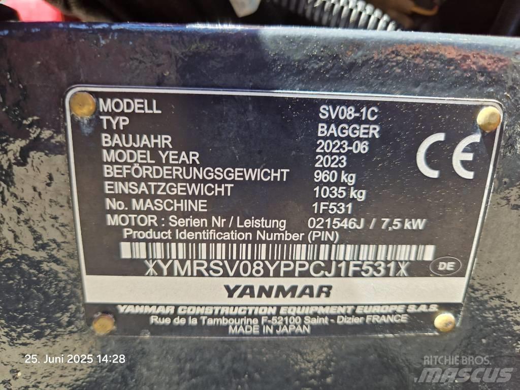 Yanmar SV 08-1 A Mini pelle < 7t