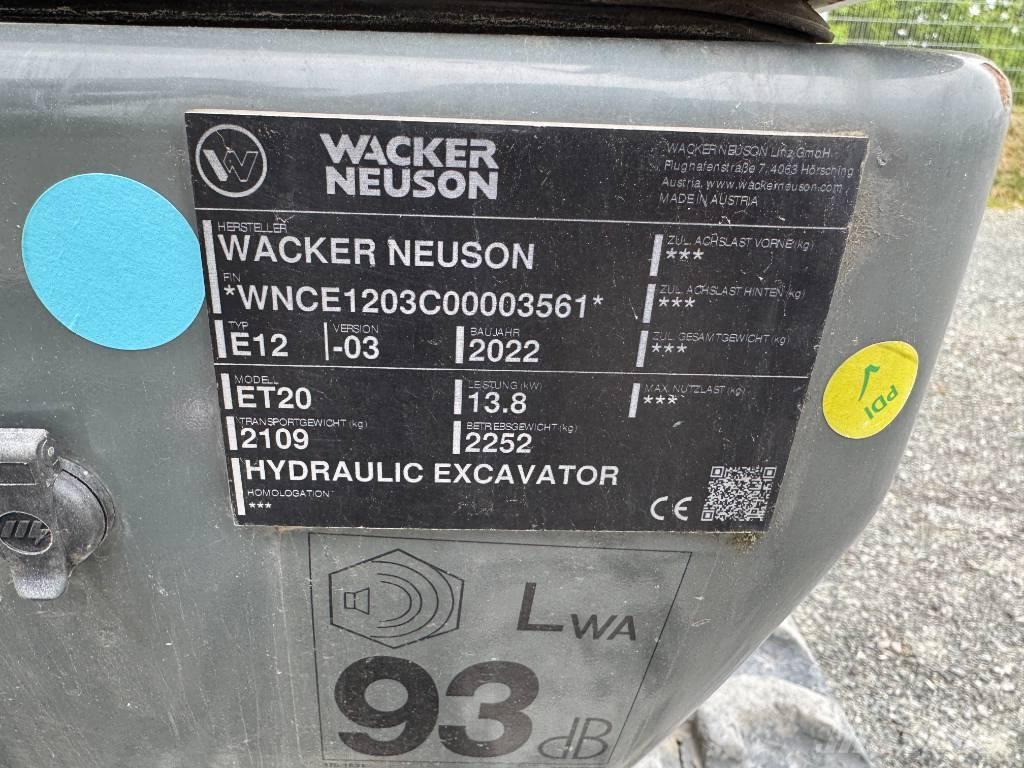 Wacker Neuson ET20 Pelle sur chenilles