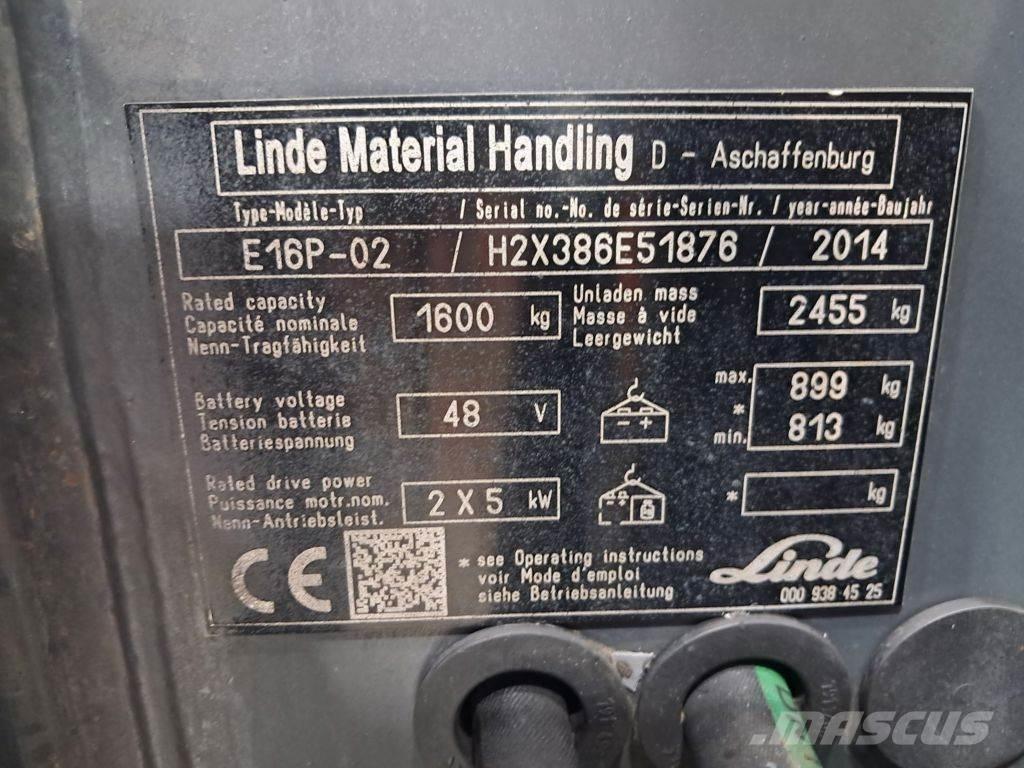 Linde E16P-02 Chariots élévateurs électriques