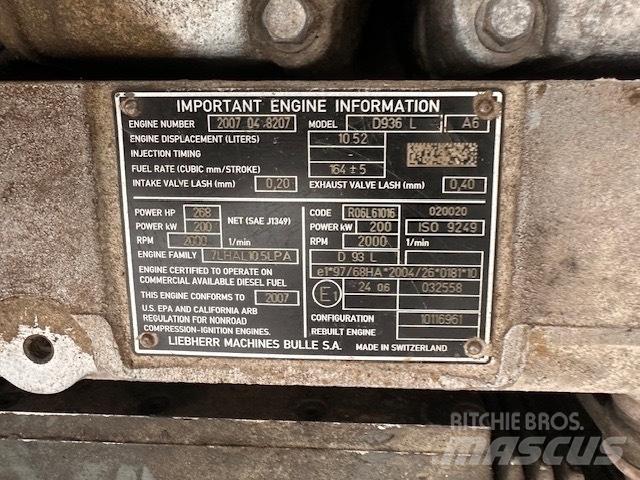 Liebherr D 936 L A6 Moteur