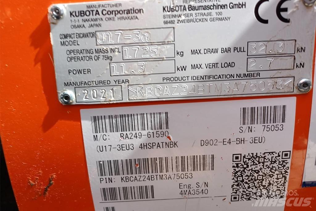 Kubota U 17-3 Mini pelle < 7t